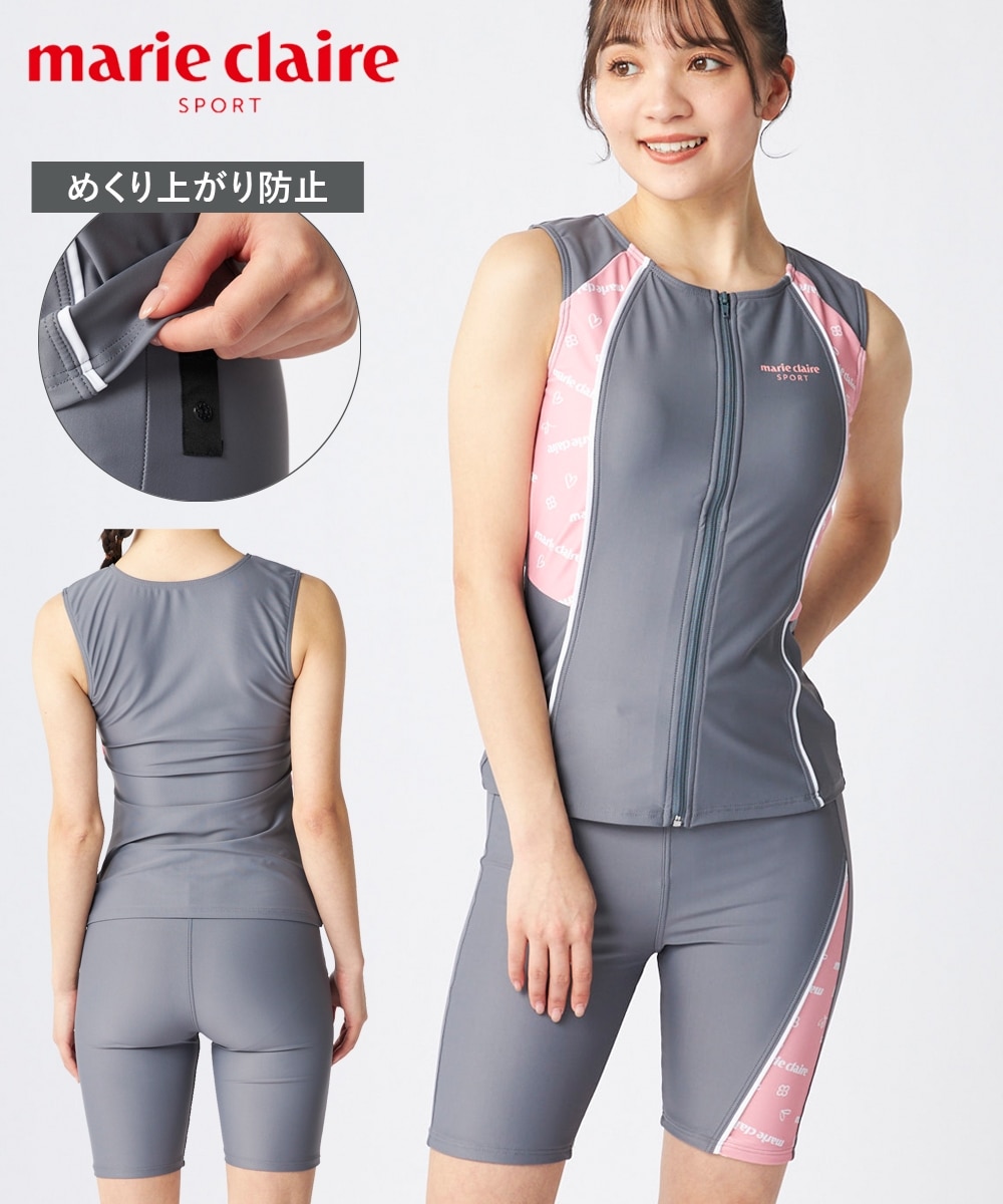 marie claire SPORT 配色フルZIPセパレート水着（315-301） 通販