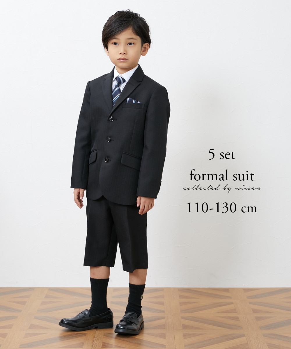 卒園 入学】フォーマルスーツ5点セット（三つボタンジャケット+シャツ