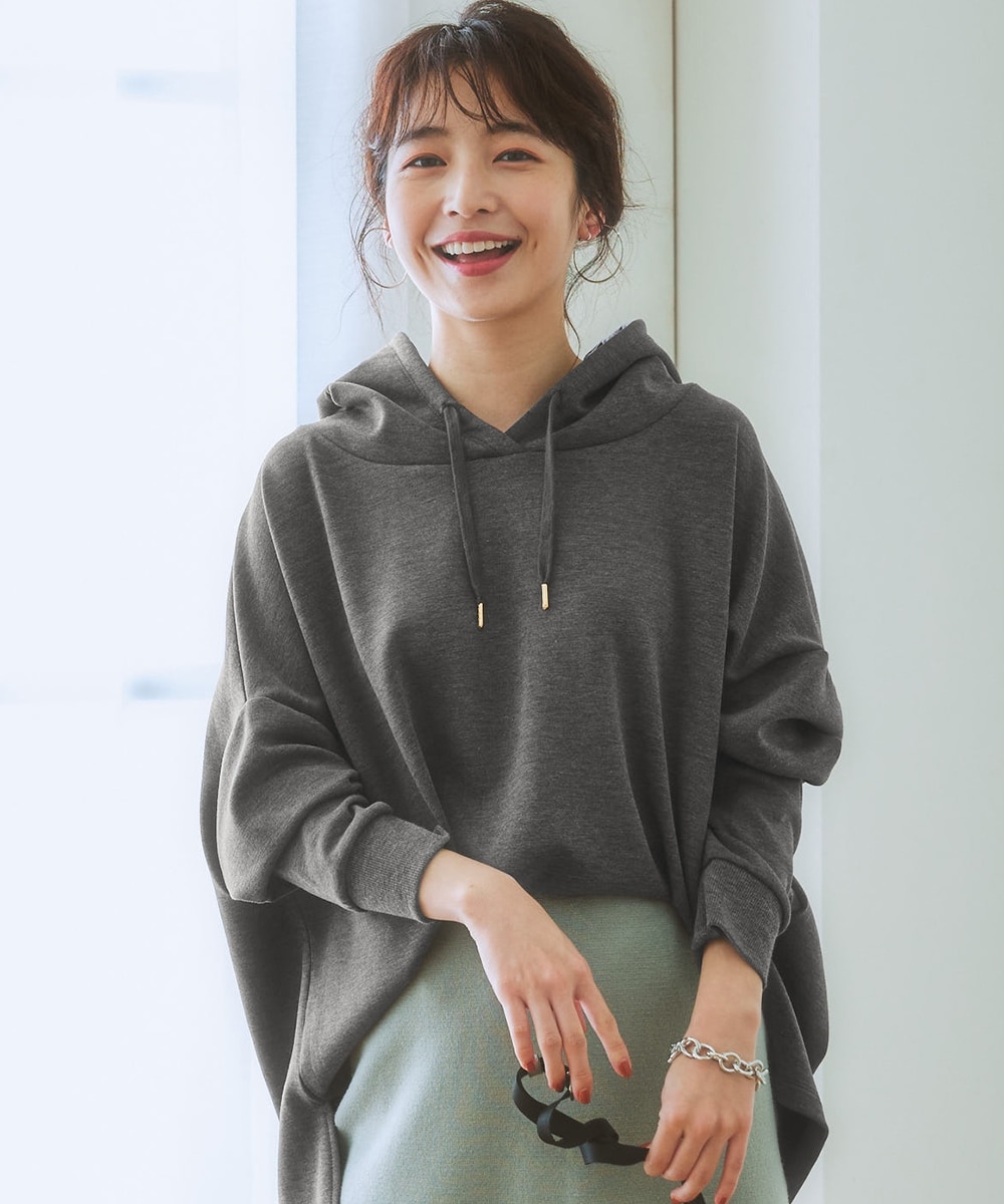 なめらかポンチ素材ポンチョパーカー 通販【ニッセン】