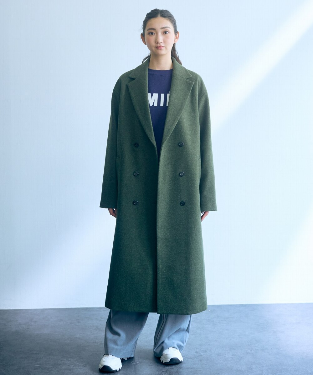 高身長 フェイクウールチェスターロングコート（トールサイズ