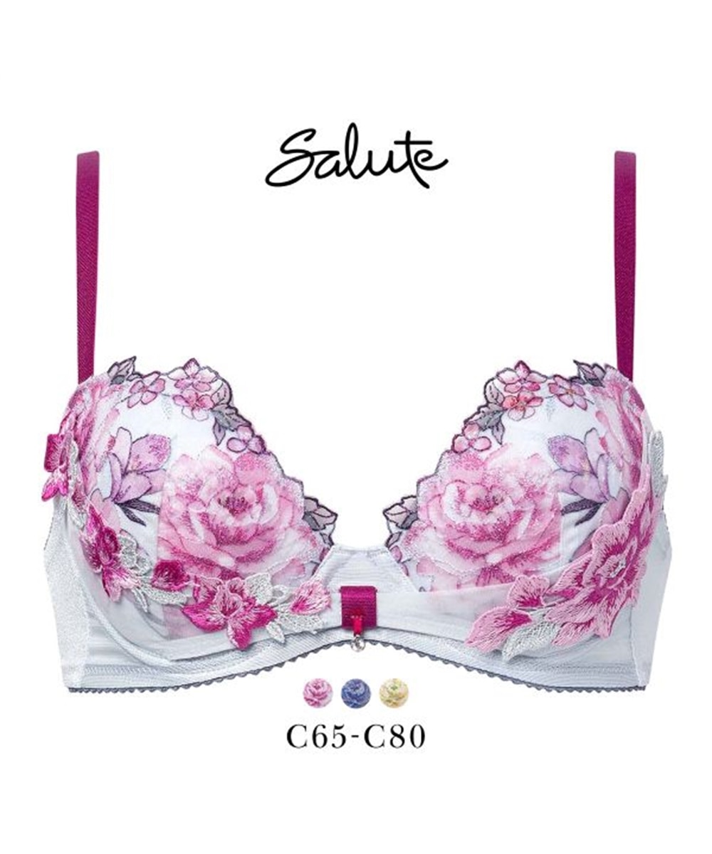 ワコール サルート 21グループ 21G リボンブラ ブラジャー C 谷間