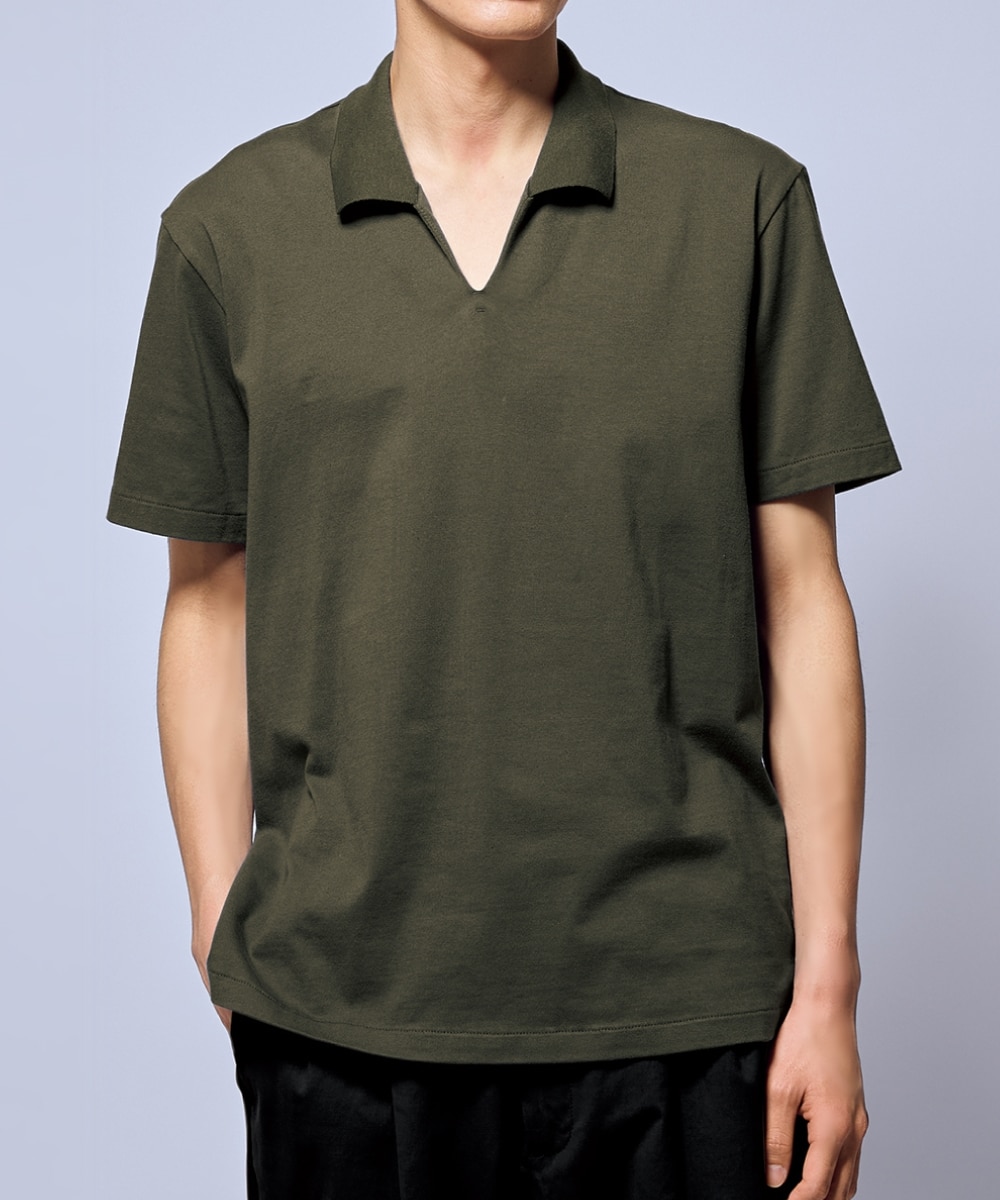 綿100％スキッパー半袖Tシャツ【大きいサイズ有】 通販【ニッセン】