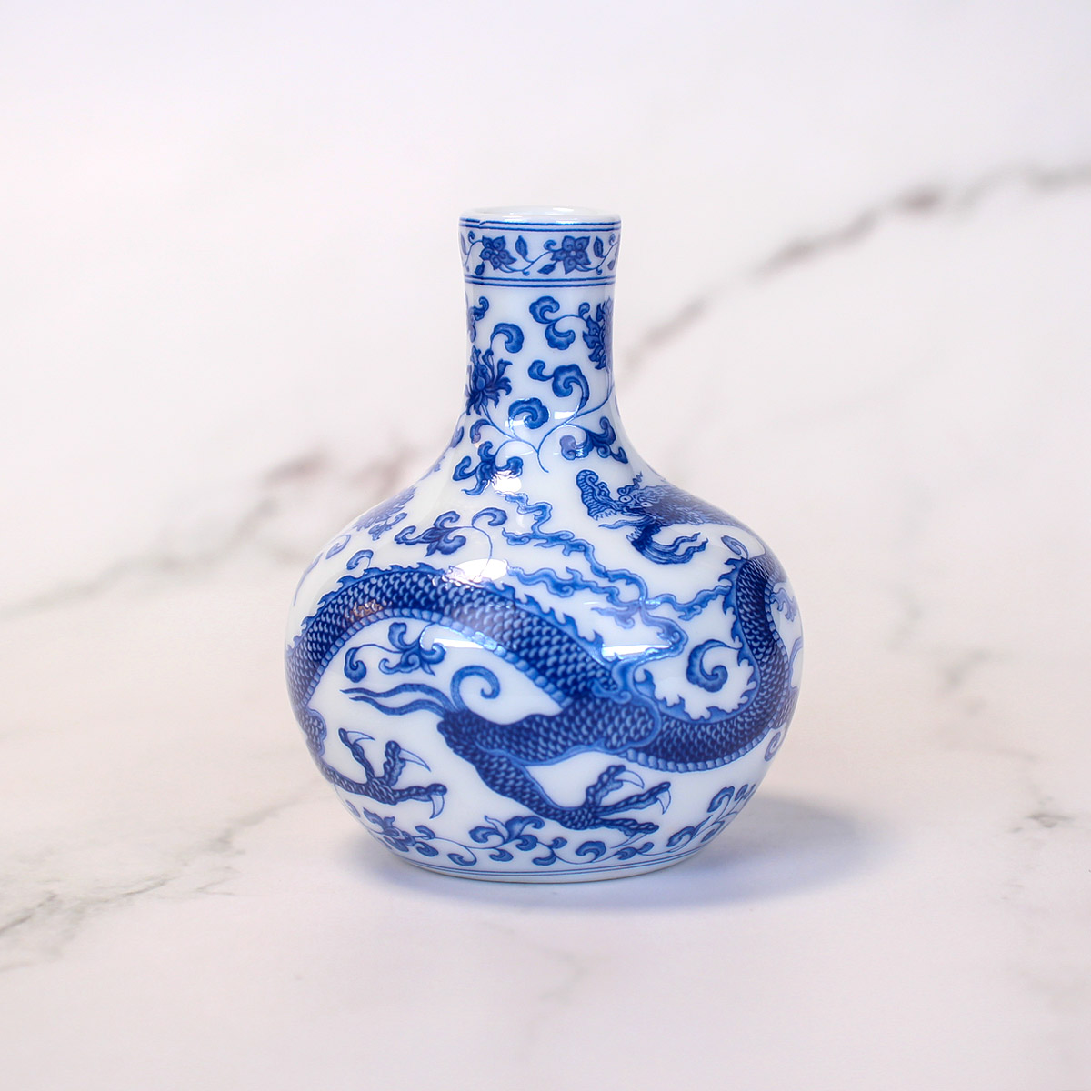 故宮精品網路商城- 迷你瓷器-故宮龍紋天球瓶