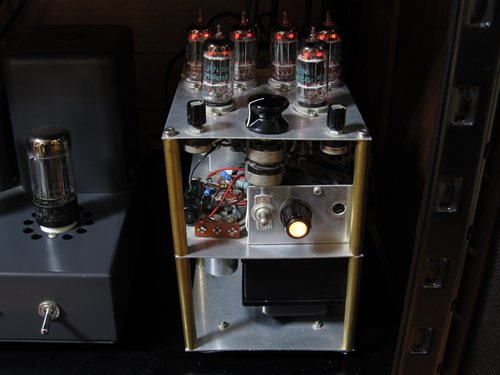 5687パラレルプッシュプル真空管アンプ