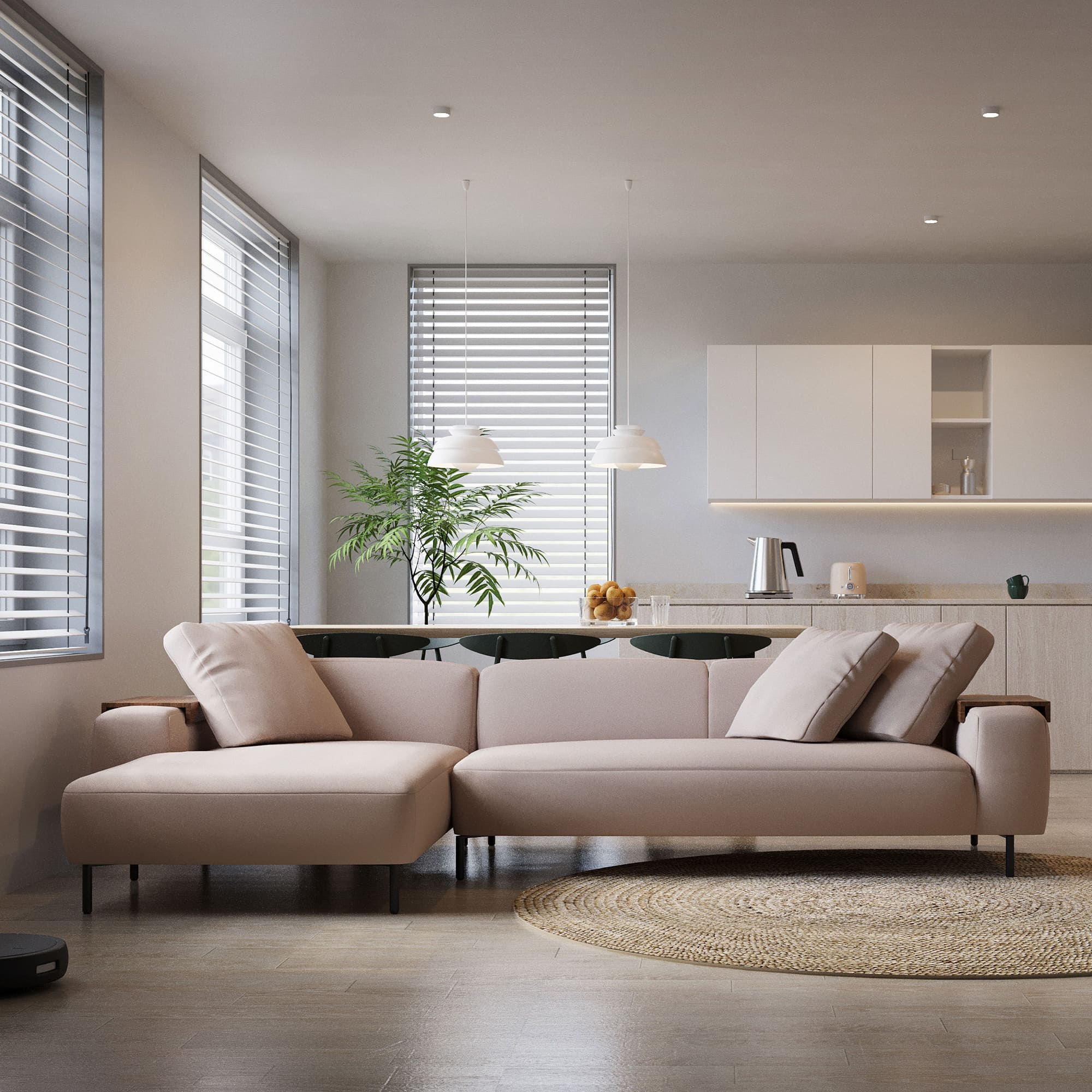 Decibel C4 ワイド3人掛けカウチソファセット」 製品詳細ページ | 国産