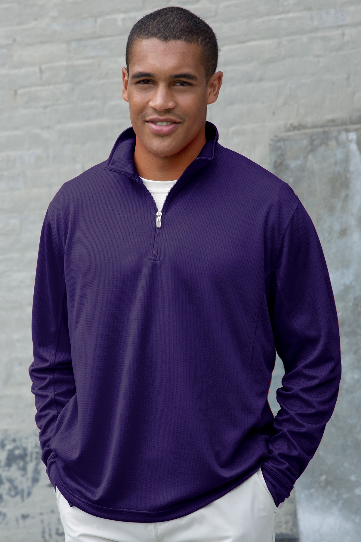 Vansport 3405 - Mesh One Quarter Zip Tech Pullover $33.14