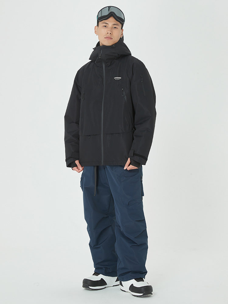 Men's Mountain Breaker Anorak Snowboard Jacket with Swag Cargo