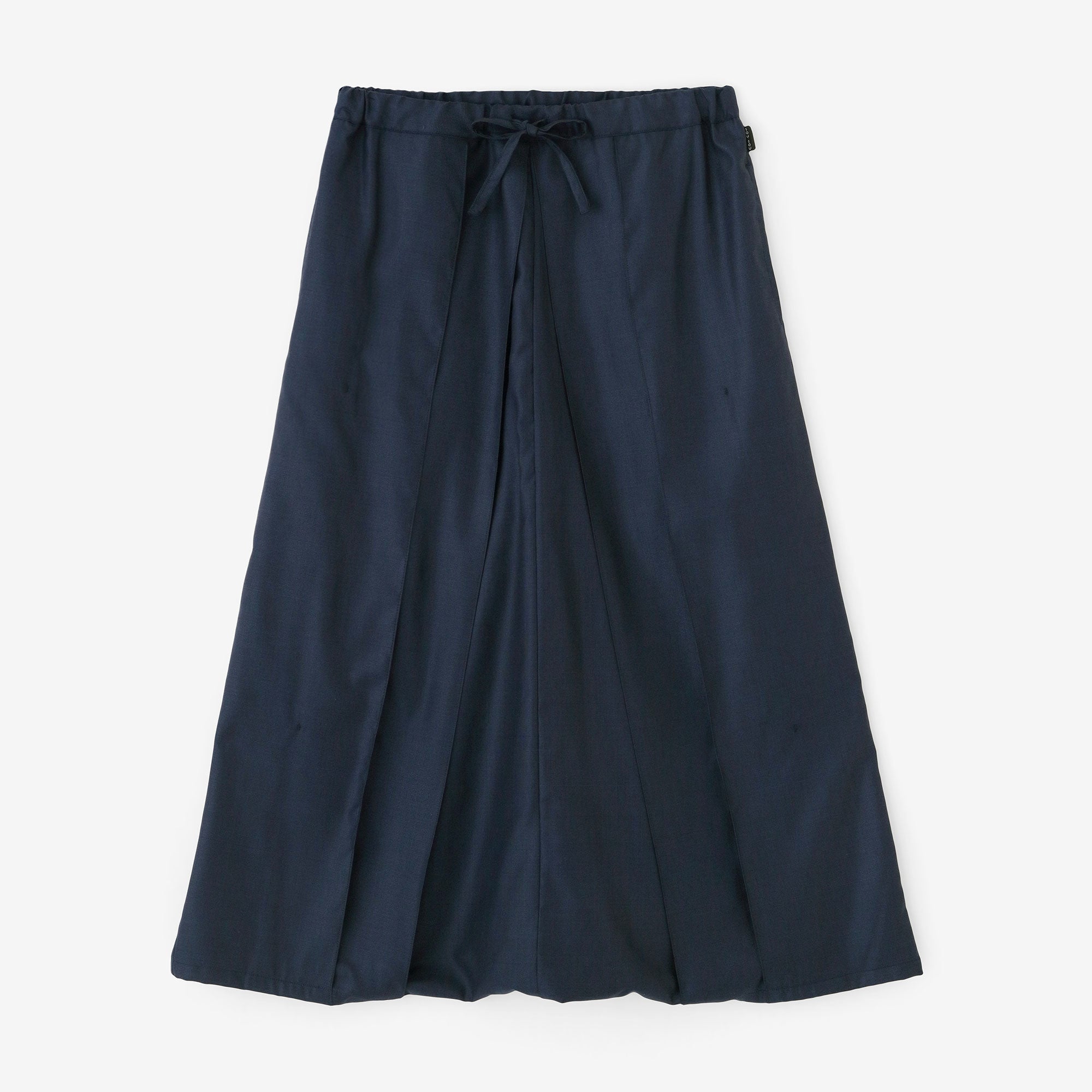 シルクウール 格子織（こうしおり） 袴富士（はかまふじ）／濃紺（の