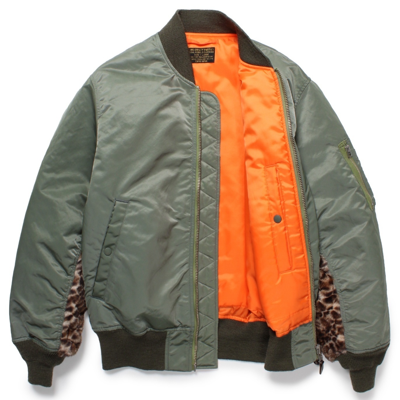 LEOPARD FAUX FUR MA-1 FLIGHT JACKET フライトジャケット-ワコマリア