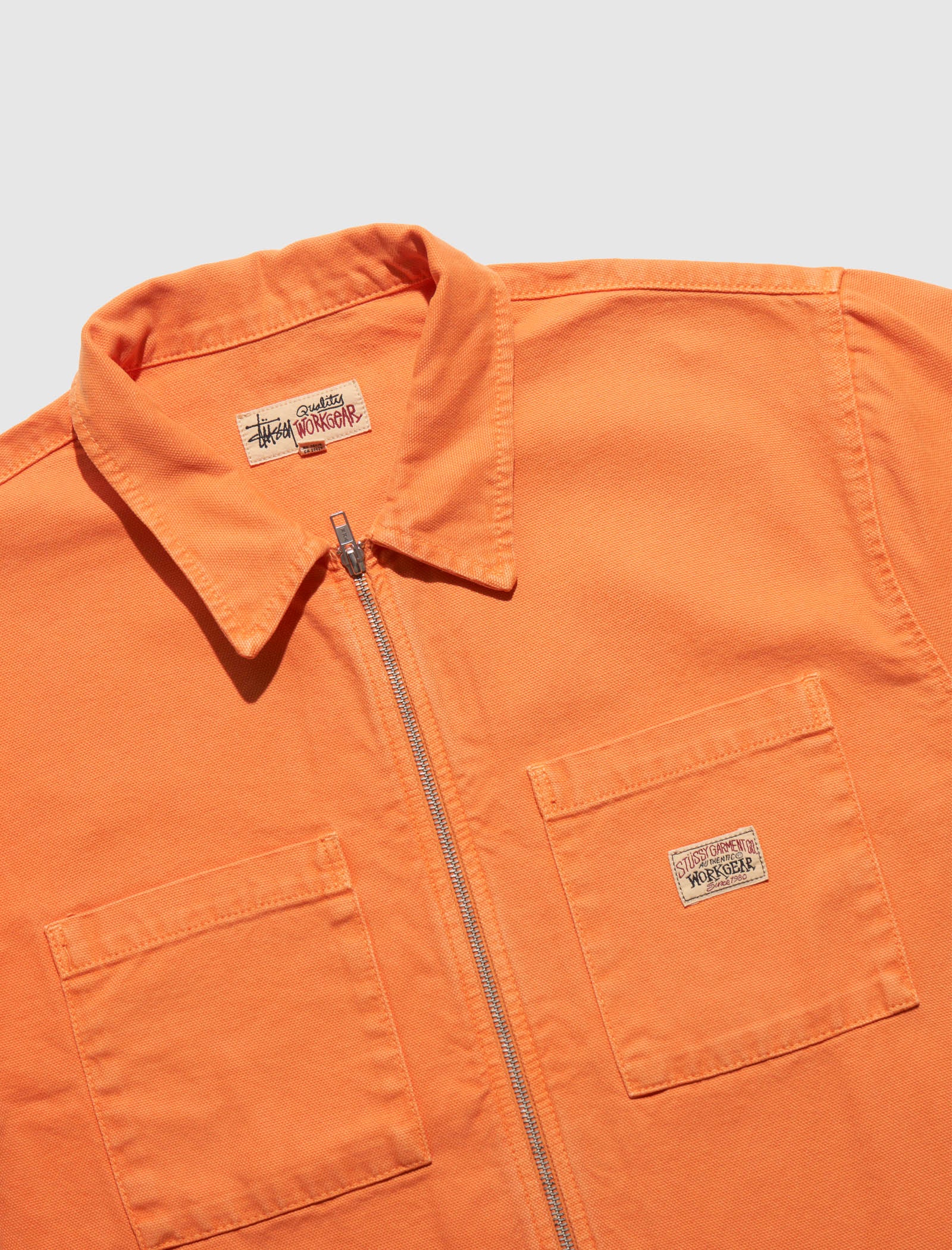 STÜSSY WASHED CANVAS ZIP SHIRT – Social Status