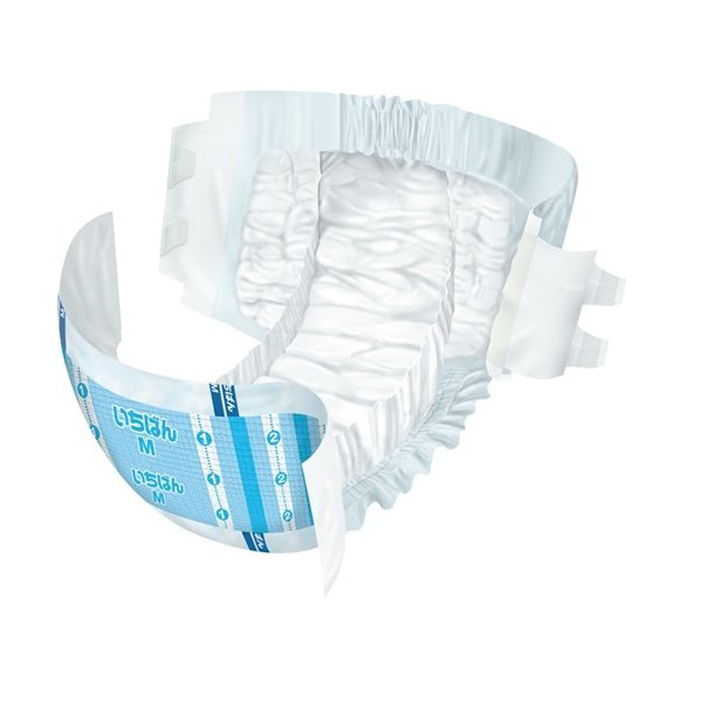 カミ商事 エルモア いちばん幅広簡単テープ止め Mサイズ 計80枚 (20枚×4袋)