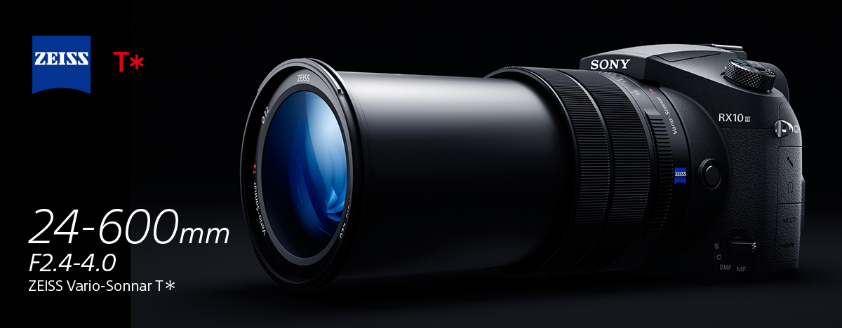 RX10III(DSC-RX10M3) 特長 : 24-600mm（光学25倍）大口径高倍率ズーム