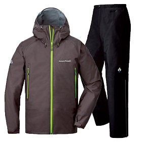 montbell/モンベル/ゴアテックスウェア上下セットID/RD（メンズ）の