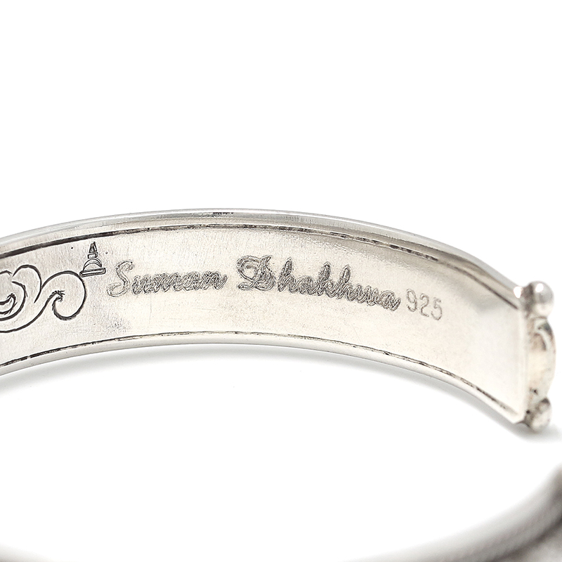 Suman Dhakhwa（スーマンダックワ） Leaf Carving Cuff w/Turquoise