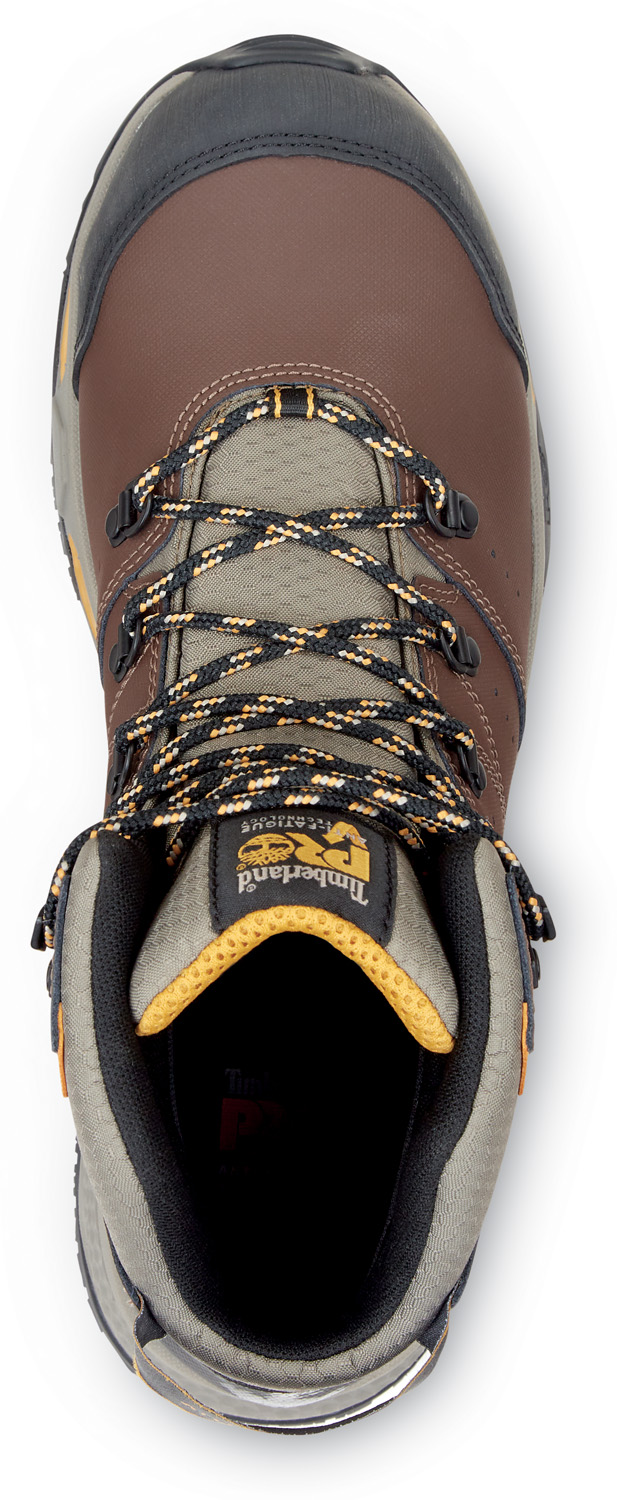 Male Timberland PRO Men's Brown/Golden Yellow Switchback MaxTRAX