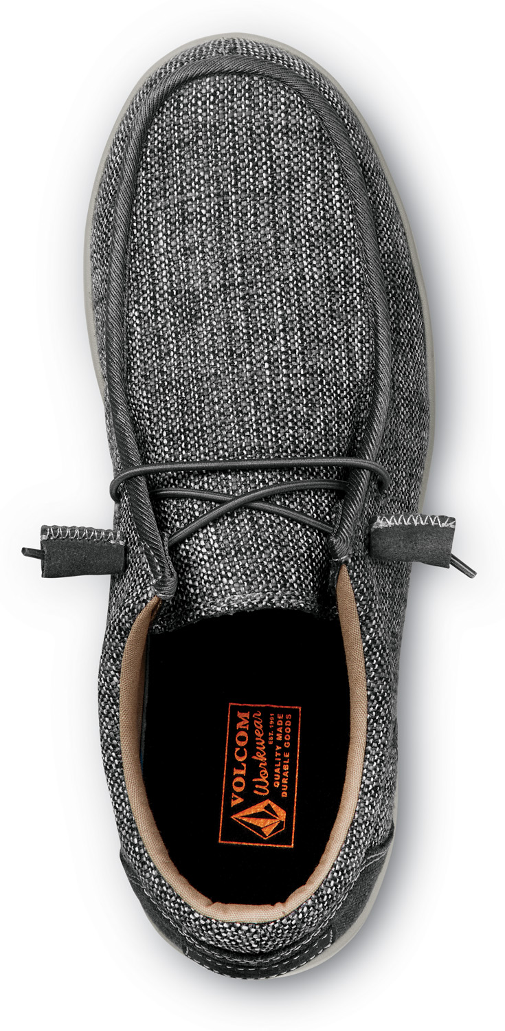 Male Volcom Men's Grey Chill MaxTRAX® Composite Toe Slip-On Oxford