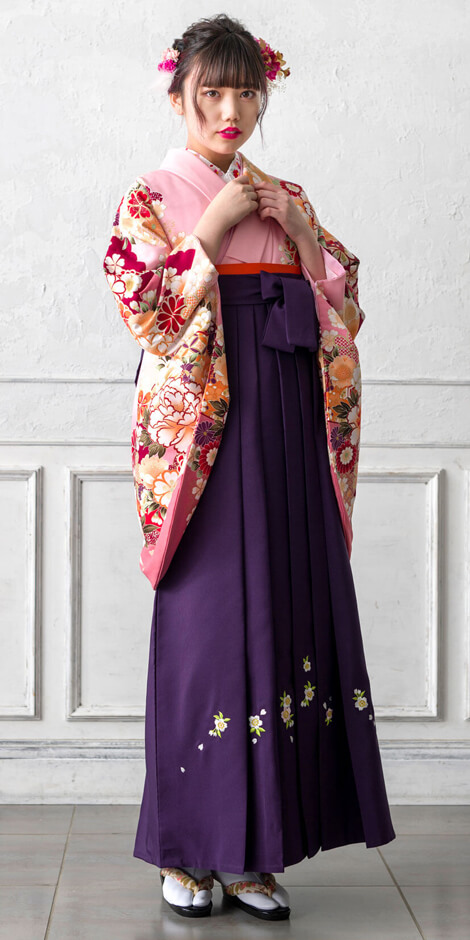 レンタル着物DDD865×袴WNB030 | 【京都さがの館】卒業式袴レンタル