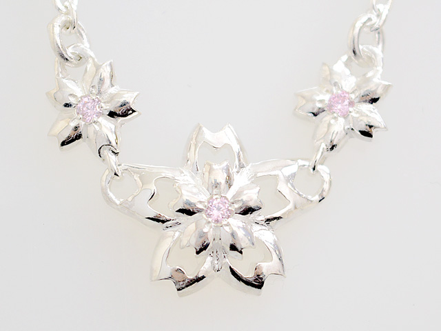 輝春花ネックレス 銀燭 ぎんしょく 和柄 和風 アクセサリー シルバー