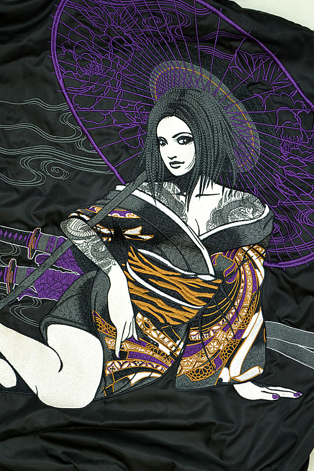 抜刀娘 凛リバーシブルMA-1ブルゾン 抜刀娘 234013 和柄 和風