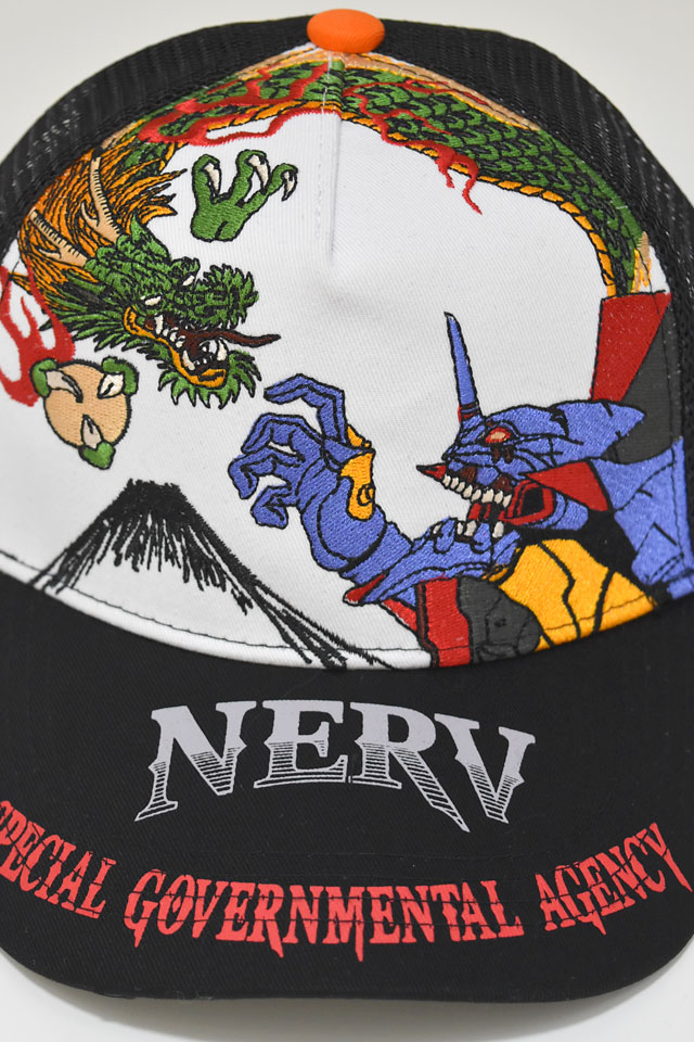 EVANGELION×錦 初号機×龍キャップ 錦 585353 エヴァンゲリオン 和柄