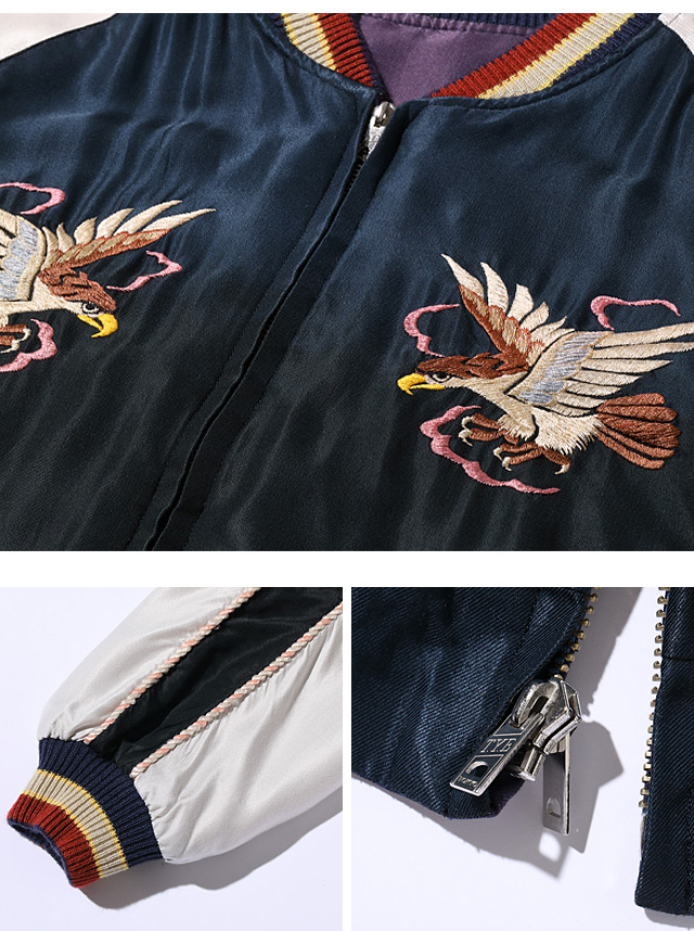 Early 1950s Style AGING MODELアセテートリバーシブルスカジャン