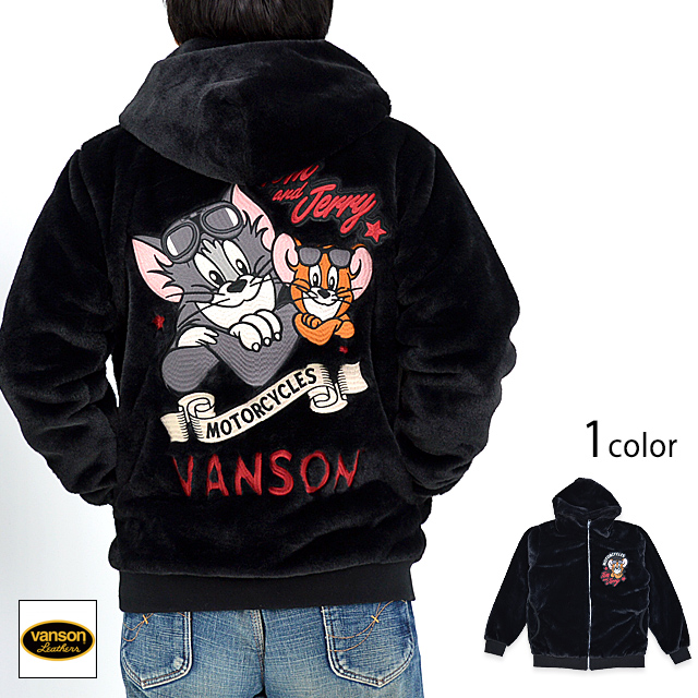 vanson×TOM＆JERRYコラボ ファージャケット vanson TJV-2338