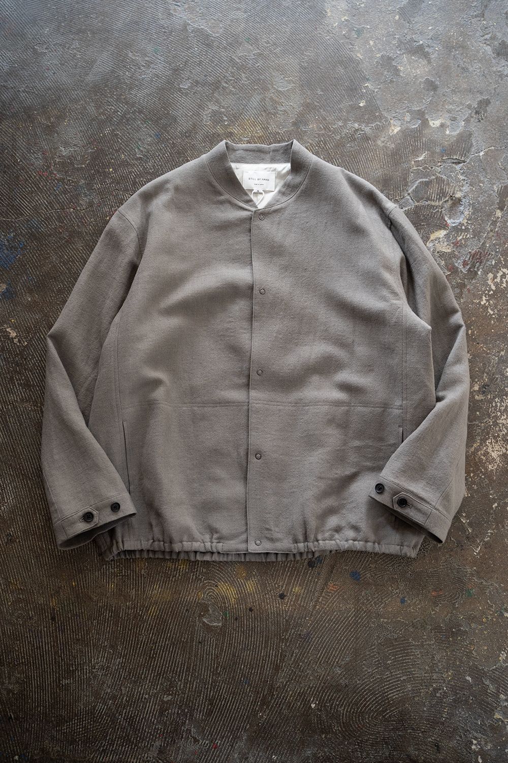 STILL BY HAND - 【ラスト1点】【24AW】リネン×ウールスタンドカラー