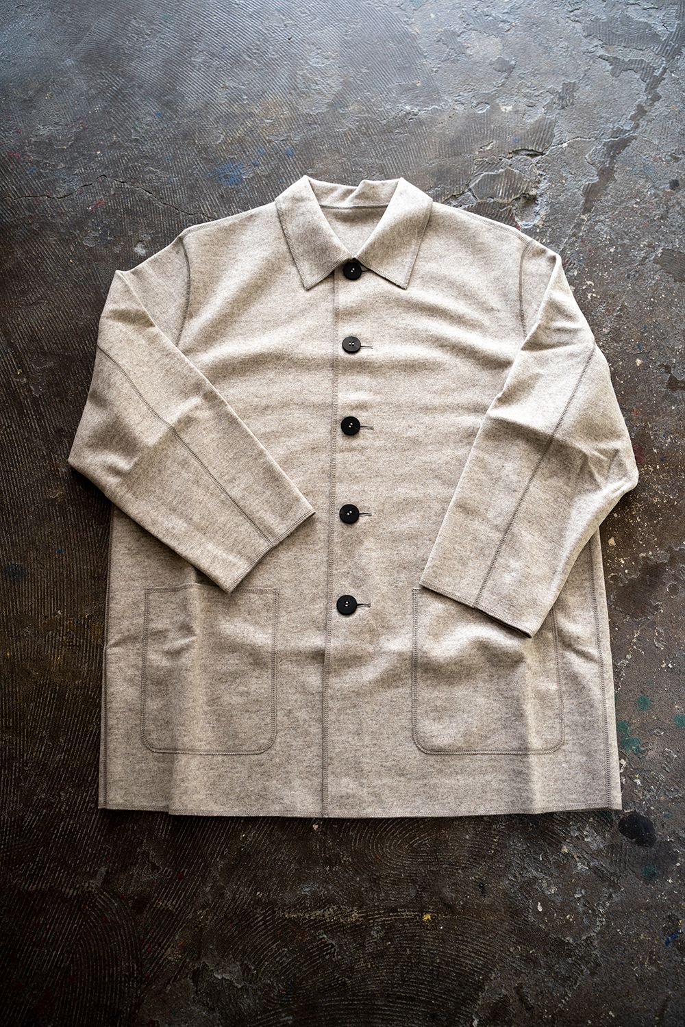 Cale - 【ラスト1点】Wool Felt Coat/縮絨ウールコート(GRAY) | Salty