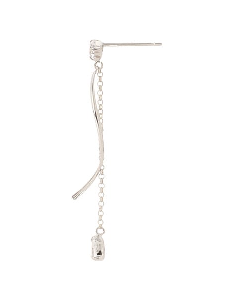 K10 WG ロングチェーンピアス(FREE K10 ホワイト): Samantha Tiara