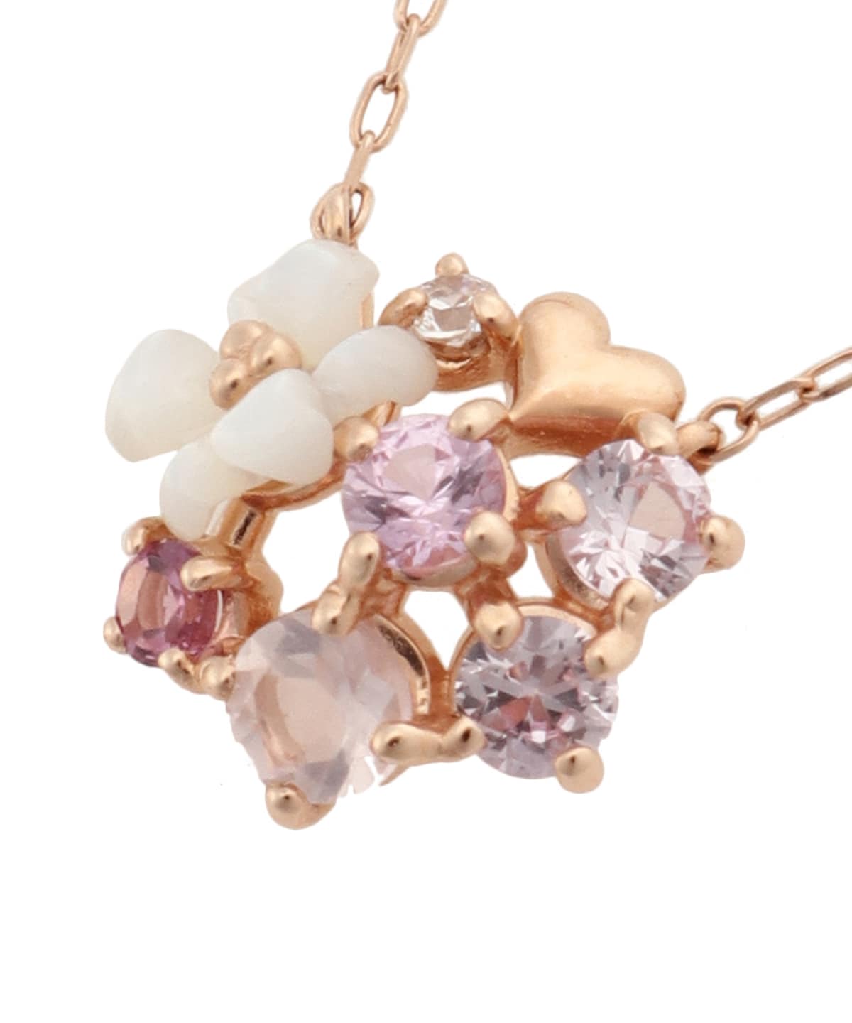 K10 PG フラワーブーケネックレス(40cm K10 PG): Samantha Tiara