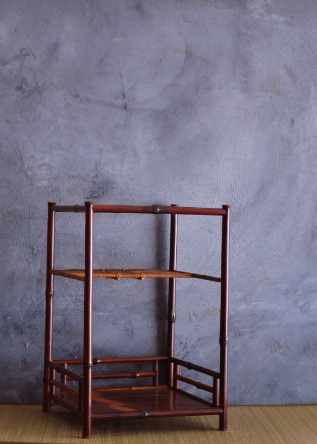 綾瀬棚 煎茶道 煎茶 茶器 棚 黒竹 古竹