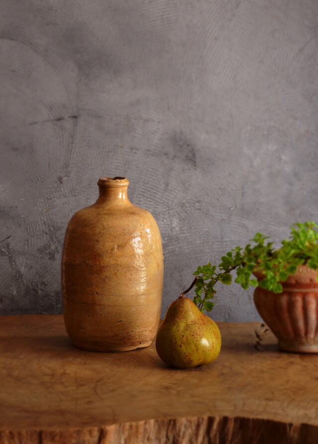 黄瀬戸徳利 瓶 酒徳利 酒器 花器
