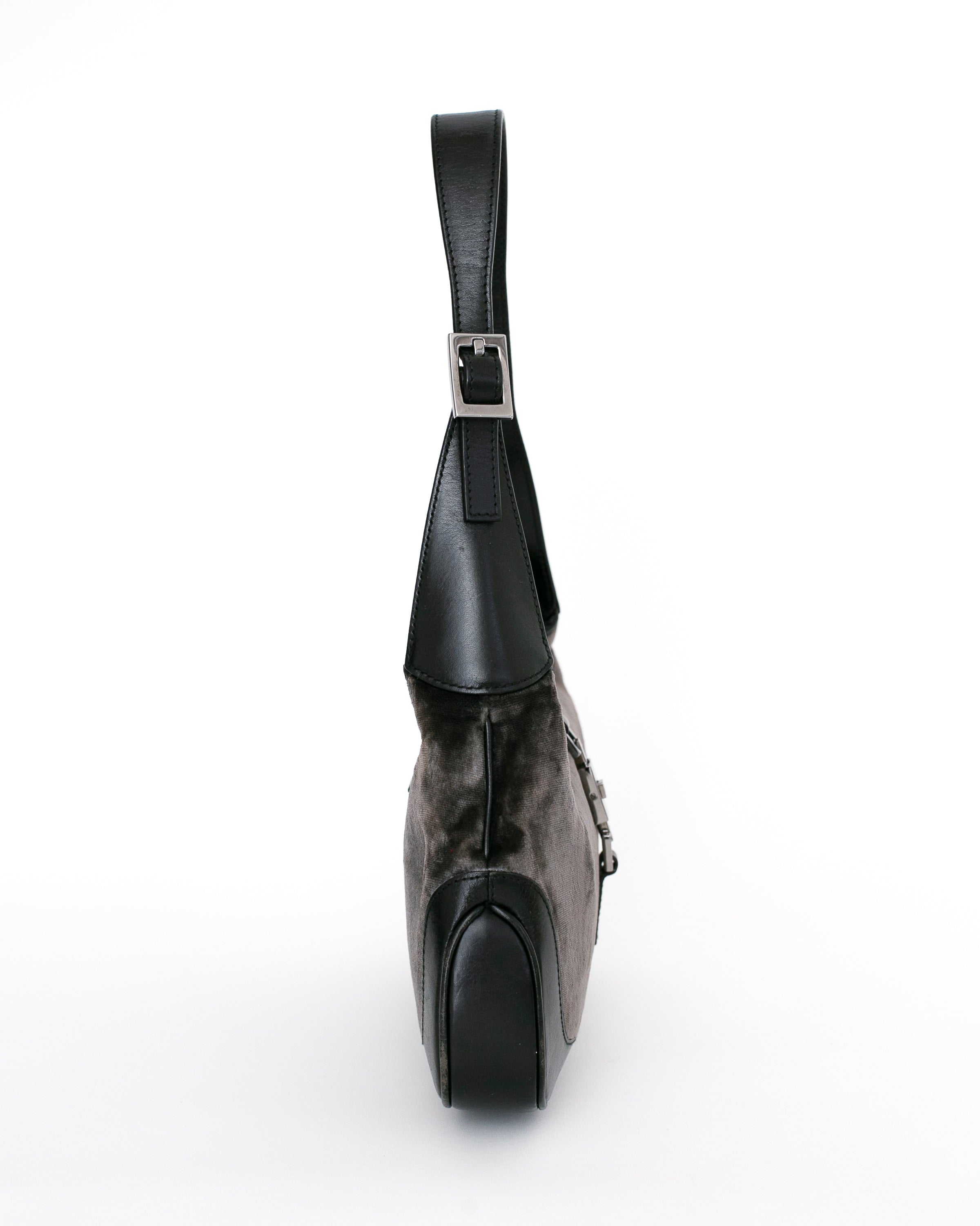 Gucci By Tom Ford Grey Velvet Jackie Bag FW99 | Sand Archivio