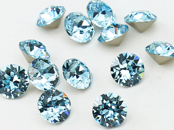 スワロフスキーチャトン アクアマリン-#1028 4-ラインストーン