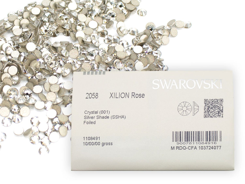 スワロフスキー クリスタルシルバーシェイド-#2058 4-ラインストーン