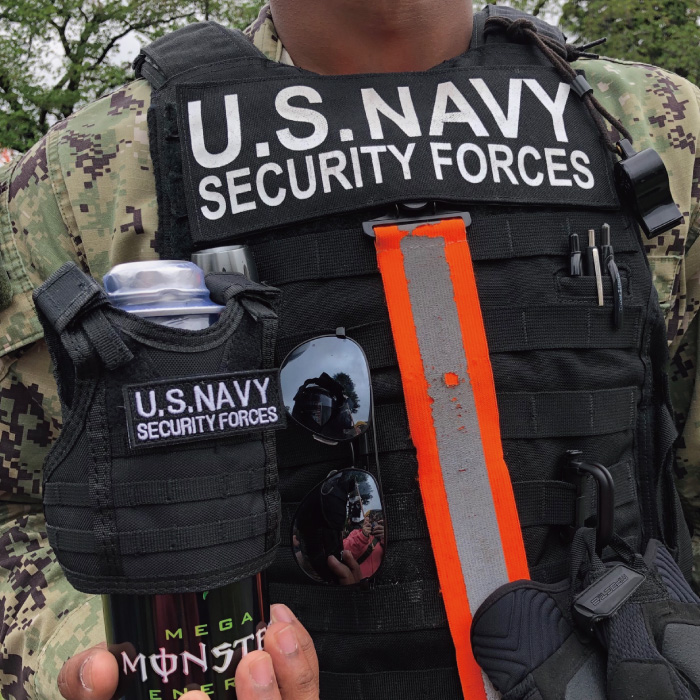 アメリカ海軍警備隊 ミニボディアーマー 選べるミニネームタグ付