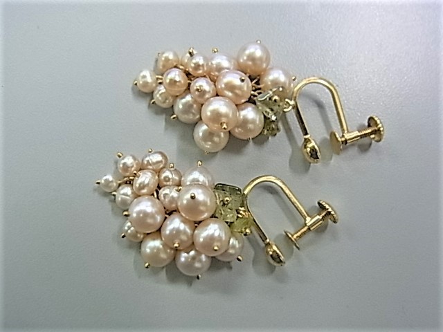 山葡萄の皮輪ボールペンダントとイヤリング、その他。 山葡萄の皮輪