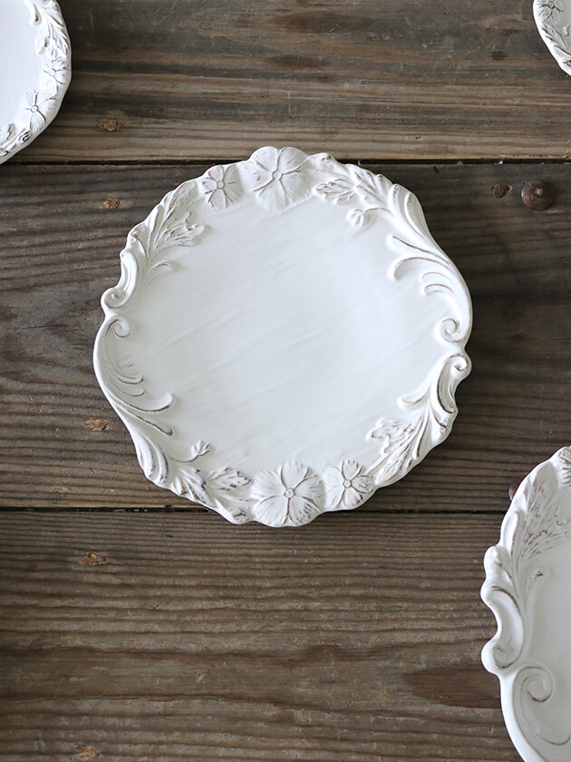 ELIOS MYFLOWER エリオス マイフラワー サラダプレートホワイト W23cm