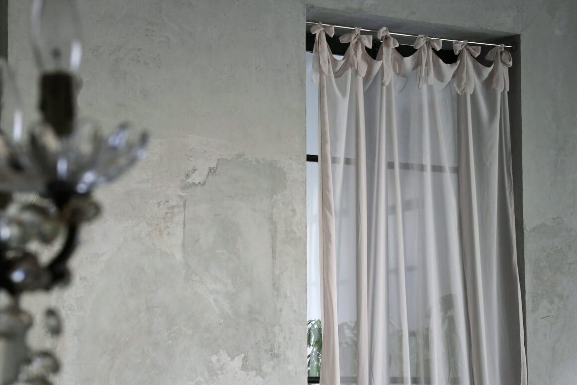 Chez moiカーテンOrganza Basicグレージュ140x220cm