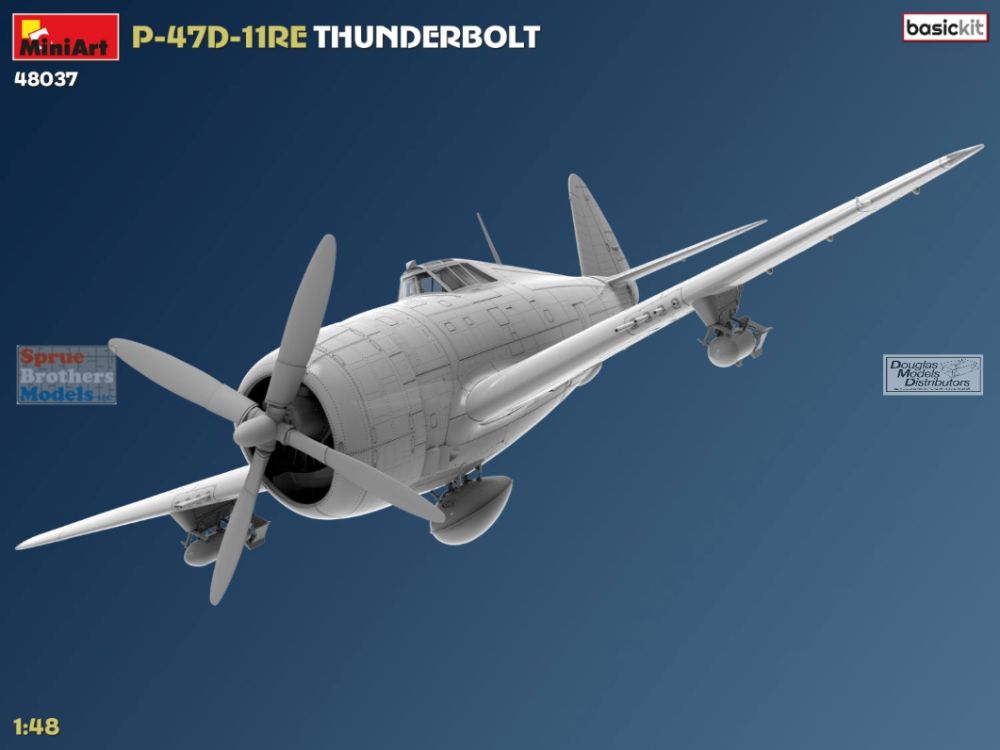 MIA48037 1:48 Miniart P-47D-11RE Thunderbolt Razorback [Basic Kit