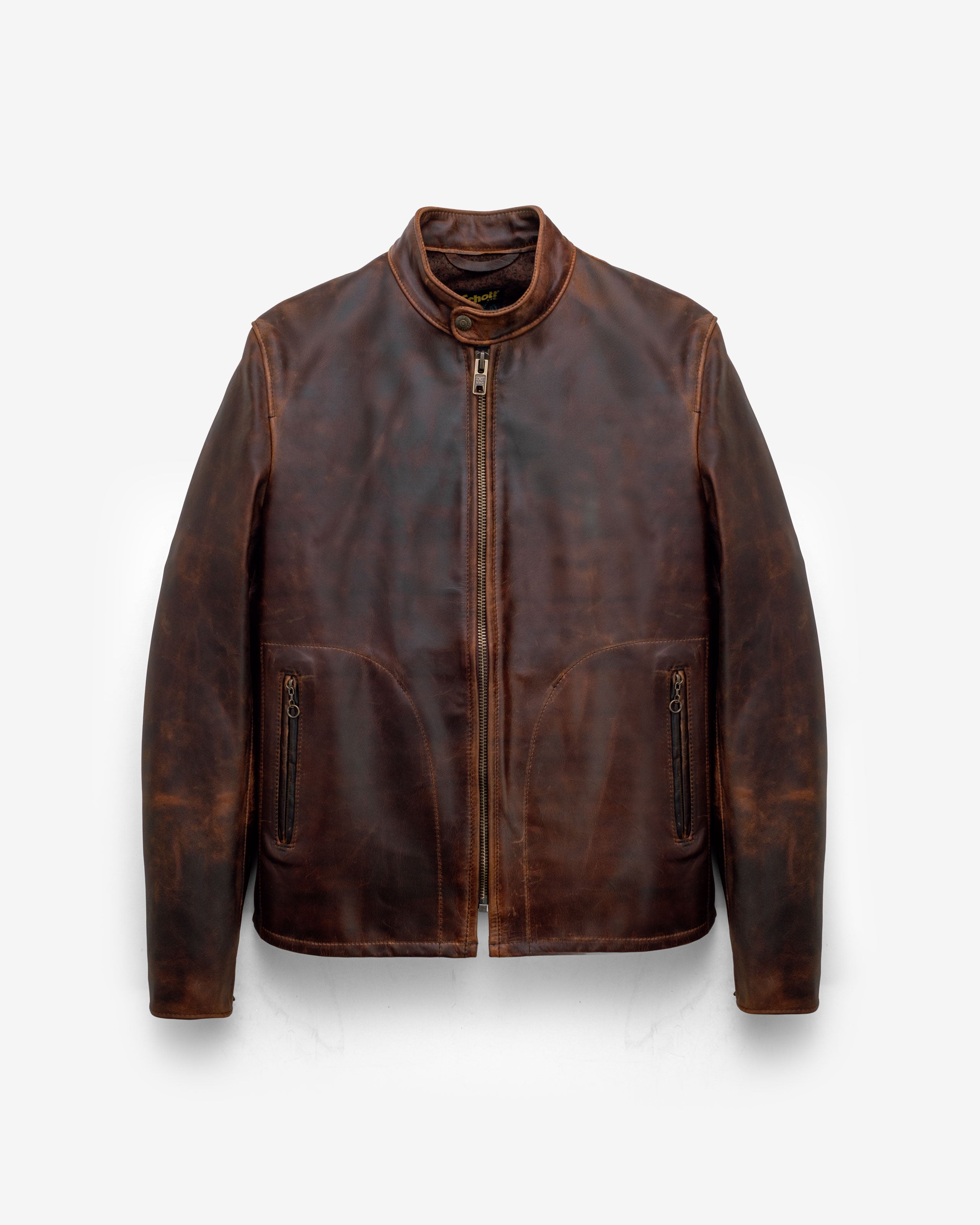 641 | Classic Steerhide Cafe Racer Motorcycle Jacket – Schott N.Y.C.