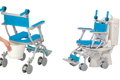 ウチエ シャトレチェアD 4輪自在 O型シート(STR6230) シャワーキャリー