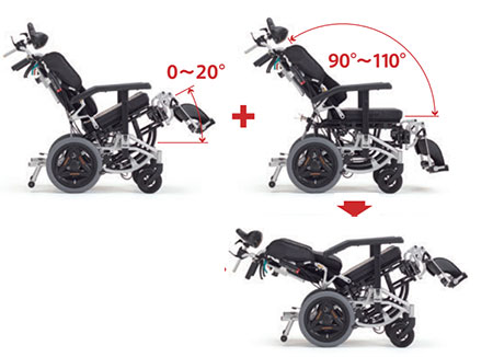 非課税】介助式 多機能車いす ティルト・リクライニング (TRC-3DX
