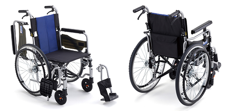 非課税】ミキ 自走型車椅子 BAL-R5 ハイポリマータイヤ ウイング