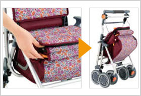 カゴノアM SLM05 幸和製作所 買い物カゴ乗せ機能付シルバーカーミドル