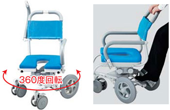 くるくるチェアD U型座面 ウチエ シャワーチェア KRU-174 | 介護・福祉