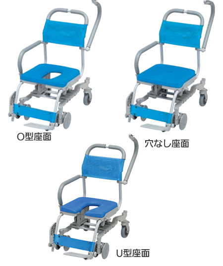 ウチエ シャワーラク四輪自在 シャワーキャリー・入浴用車椅子 | 快適