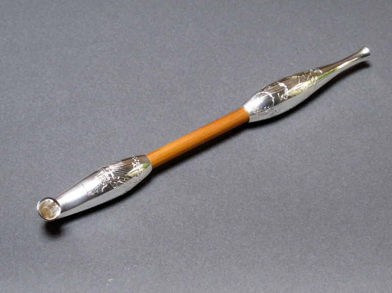 純銀 羅宇煙管 －北斎原画－ | 清課堂 / 錫・銀・各種金属工芸