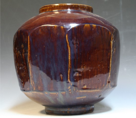 古美術青華堂｜H230 李朝・飴釉面取壺（韓国李朝時代）