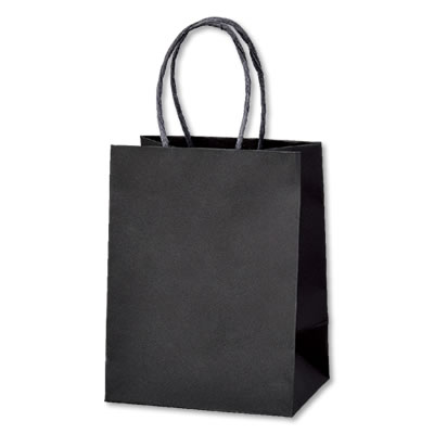 ミニ手さげ紙袋 黒 120×85×160: 紙袋・ポリ袋｜包装資材・梱包資材の